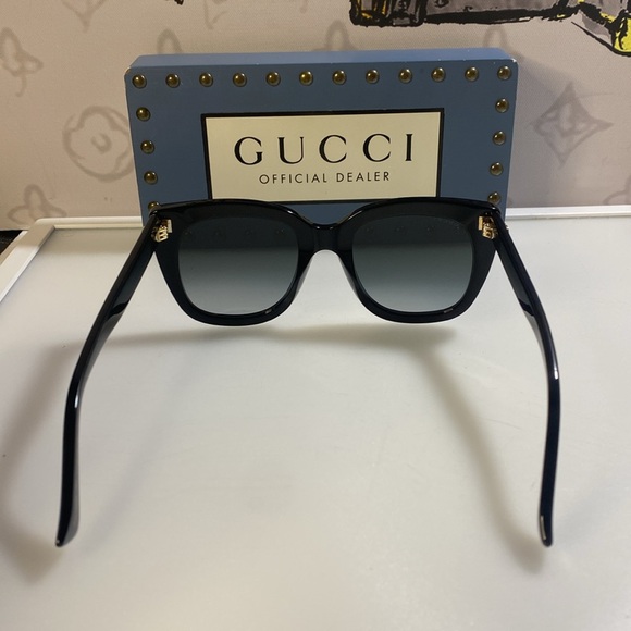 New Gucci Women's GG0163SN 001 51mm Sunglasses - Picture 8 of 12
